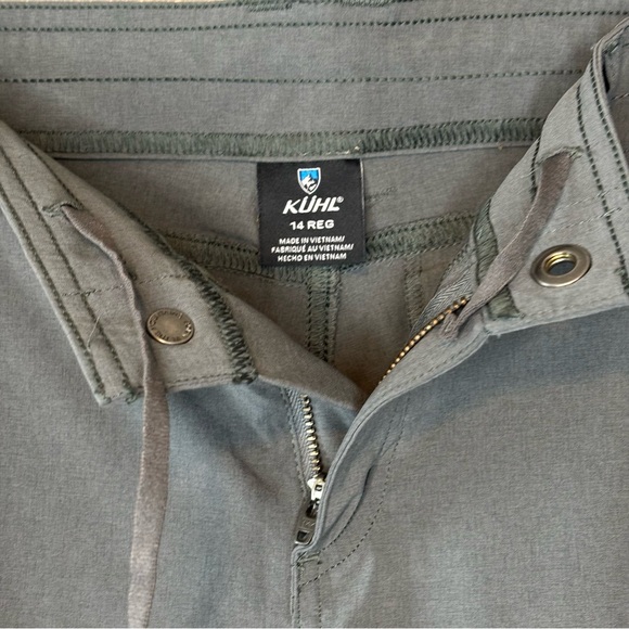 Kuhl 14 Regular Freeflex Roll Up Cargo Pants Gray Gorpcore Performance Hiking - Picture 8 of 9